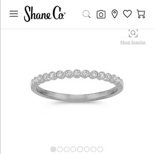 Shane Co. bezel set round diamond wedding band